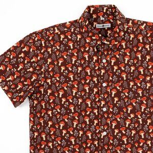 Carmico Apparel Witching Hour Mushroom Button Up Shirt Size Small
